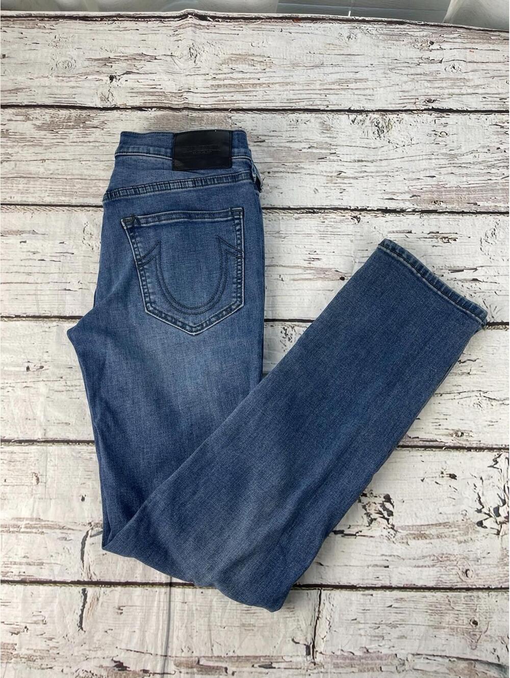 True Religion Tony Jeans Mens Blue Skinny Size 29